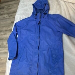 Blue raincoat Lands End